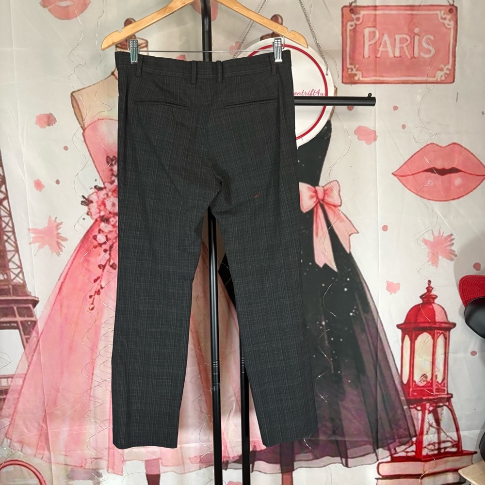 GAP Charcoal Gray Regular-Waist Wide-Leg Dress Pants - Picture 5 of 12